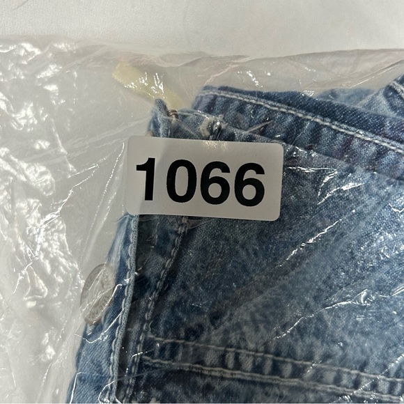 Free‎ People Denim Embroidered Ruffle Off The Shoulder Crop Top Womens 2 NEW - Picture 8 of 8